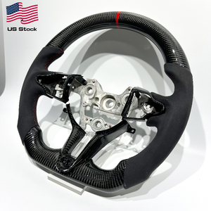 Volante Deportivo de Fibra de Carbono en Stock en el Almacé<span class=keywords><strong>n</strong></span> de EE. UU., Entrega en 7 Días, Compatible con <span class=keywords><strong>Hyundai</strong></span> Elantra <span class=keywords><strong>N</strong></span> e I30N - Product Image 4