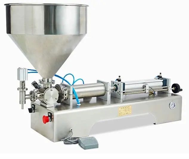 Máquina semiautomática de jugo de leche pistón líquido máquina de llenado de pasta