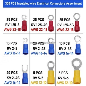 300 Piezas de Terminales de Cableado en Forma de Horquilla Circular OT/UT Prensados en Frío, Caja de Conectores de Cableado Automotriz - Product Image 4