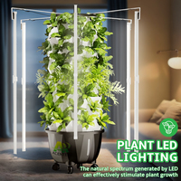 Nouveau système hydroponique d'intérieur d'agriculture verticale 65L amélioré 14 couches 112 trous noyau de pompe de tour de planteur de légumes biologiques