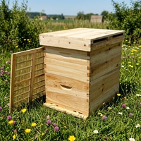 Kit complet de ruche Langstroth en cire bouillie, ruche à 10 cadres avec superbes, équipement et pièces d'apiculture pour apiculteurs professionnels