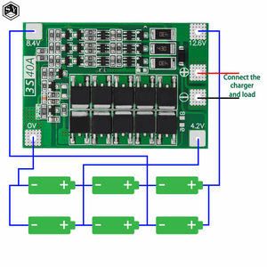Placa de Protección de Cargador de Batería de Litio Li-ion 3S 4S 40A 60A 18650 BMS para Taladro Motor 14.8V/16.8V Balance SMD -40-+85C - Product Image 2