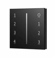 Contrôleur LED DMX mural à 4 zones avec panneau tactile coulissant T11-1 AC100-240V, télécommande RF pour décodeur DMX