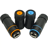 M20 RJ45 étanche IP68 Ethernet LAN adaptateur d'extension de réseau 8 broches Nylon PA66 8 P extérieur jardin RJ-45 LED prises filetage