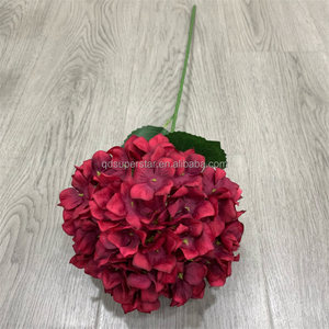 B-089 vendita diretta all'ingrosso 70cm di seta ortensia lungo stelo ramo ortensia fiori fiori fiori matrimonio bianco ortensia - Product Image 5