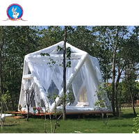 Dôme de fête gonflable transparent en PVC de Chine, tente bulle transparente d'extérieur avec compartiments pour publicités gonflables