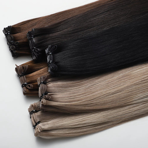 <span class=keywords><strong>Extension</strong></span> di Capelli Umani al <span class=keywords><strong>100</strong></span>% Genius Weft Double Drawn Preferite dai Clienti, Morbidezza Naturale e Altamente Valutate per Styling da Salone - Product Image 4