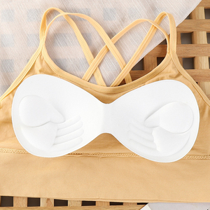Top deportivo transpirable y sexy sin costuras para mujer, con tirantes cruzados en la espalda, suave, con efecto push-up, para correr, fitness, gimnasio, entrenamiento y yoga. - Product Image 5
