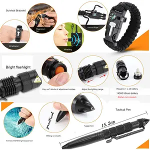 Kit di strumenti di sopravvivenza multifunzione per esterni del produttore attrezzatura da campeggio di emergenza con confezione in borsa - Product Image 3