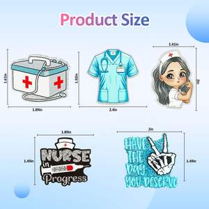 <b>Nurse</b> Charms for Bogg <b>Bags</b> Insert Accessories Decoration Compatible with Simply Southern Rubber Beach Totes Bogg <b>Bag</b> - Product Image 6