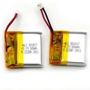 Mini Lithium Ion Polymer Pin 301817 50mAh <span class=keywords><strong>60mAh</strong></span> 80mAh 100mAh có thể sạc lại Li ion Pouch Pin - Product Image 3
