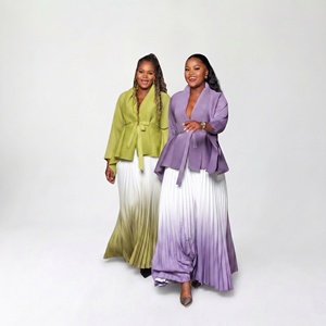 Miyake Nuova Collezione 2026, Set Due Pezzi da Donna, <span class=keywords><strong>Abbigliamento</strong></span> alla Moda, Top e Gonne Plissettate Casual, Vestiti Casual - Product Image 2