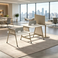 Meubles de bureau personnalisés, poste de travail partagé linéaire avec armoire de rangement, solution modulaire pour l'espace de bureau