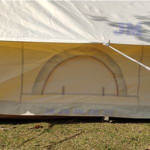 Tente <span class=keywords><strong>de</strong></span> camping à chevrons personnalisable <span class=keywords><strong>cabine</strong></span> familiale <span class=keywords><strong>de</strong></span> luxe en plein air maison 4 saisons tente <span class=keywords><strong>cabane</strong></span> en toile imperméable - Product Image 4