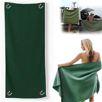 Serviette de plage magnétique anti-sable à séchage rapide avec aimants intégrés pour chaise de plage, porte de voiture, piscine, voyage, yoga