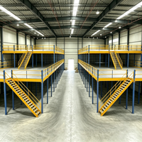 HONGXIN Étagère de mezzanine en acier robuste sans boulons, en acier laminé à froid, revêtement poudré, résistant à la corrosion, réglable et personnalisable