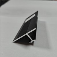 Profil Aluminium Alloy Modern Bentuk T Anodized, Pemasangan Mudah, Strip Penutup Pembatas, Trim Transisi Ubin