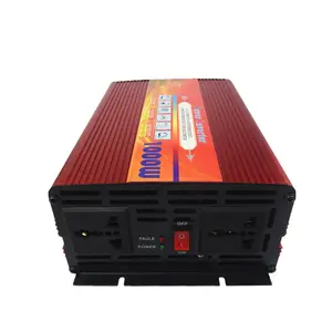 Red Case 1000W Modified Sine Wave Inverter DC 12V to AC 220V Power Inverter with Double fan