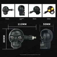 Vente chaude R g 2312 12V universel LED bicolore moto avant clignotant mort crâne lumière 1 an de garantie