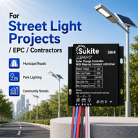 Contrôleur solaire MPPT Boost 2480 24V 80W 10A Sukite disponible pour éclairage public à énergie solaire avec capteur pour projet d'éclairage de rue