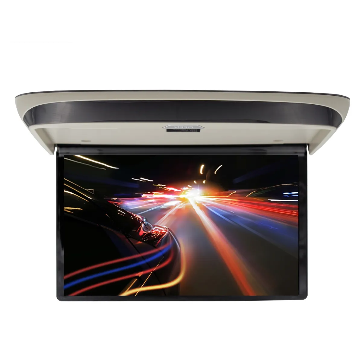 DJZG高品質カー13.3 ''ユニバーサルシーリングTVオーバーヘッドマウントモニターAndroid9.0 IPSタッチスクリーン (車とバス用)