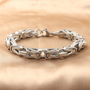 Byzantine <b>Titanium</b> Steel Bracelet 8Mm Geometric <b>Chain</b> Men's Everyday Wear - Product Image 2