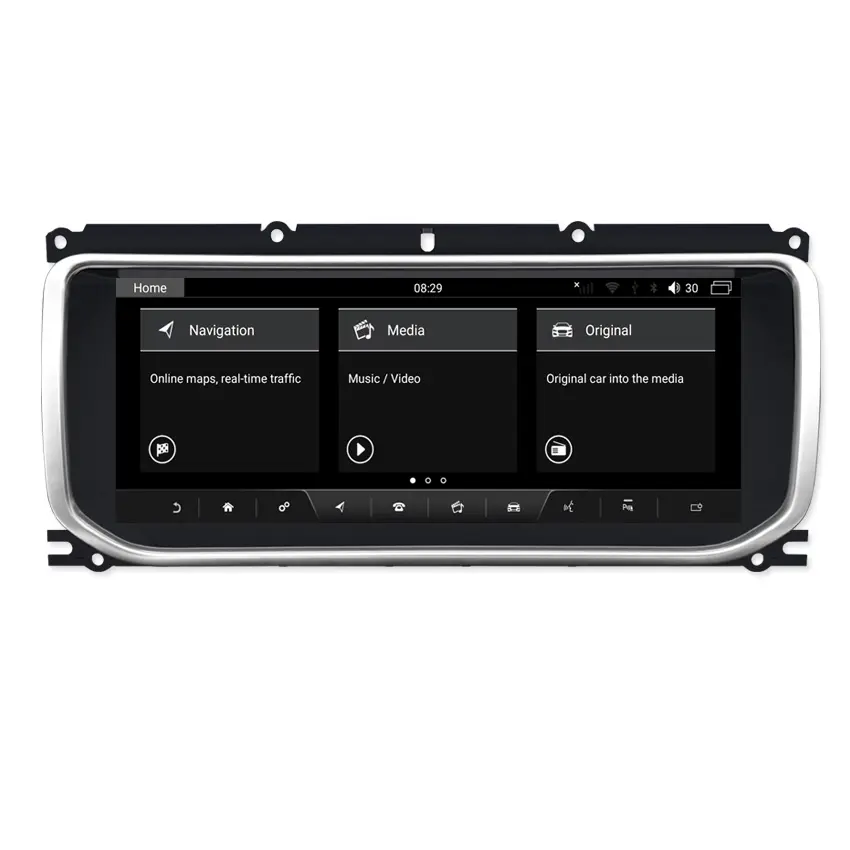 KANOR layar audio stereo mobil, navigasi gps 1920*720 10.25 ''8 core android untuk Land Rover Range Rover Evoque L538