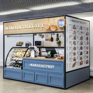 Solución de Diseño de Interiores para Quioscos de Café, Moderna, Minimalista, Ecológica y Personalizable, Muebles Modulares para Cafeterías, Madera y Metal - Product Image 5