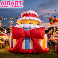 Gâteaux gonflables géants personnalisés pour anniversaire, décoration extérieure, ballon décoratif, gâteau gonflable de qualité commerciale