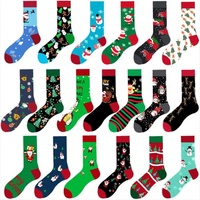 Nouveauté : Chaussettes de Noël amusantes à motif de Père Noël et de flocons de neige, chaussettes d'hiver, chaussettes tubulaires décontractées, vêtements antibactériens en tricot