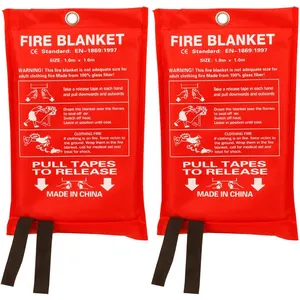 Paquet de 5 couvertures anti-feu personnalisées 39.9x39.3 pouces 1.8m * 1.8m 1.8x1.8m 1.2x1.8 1.2m X 1.2m Orange 3732 1.2 2m