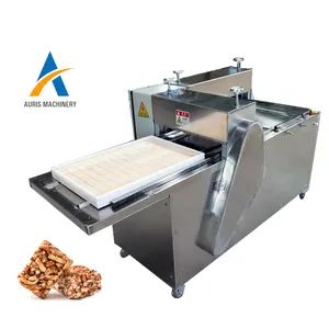 Rvs Caramel Moer Bars Drukken Cutter Machine Caramel Rijst Treats Snijmachine