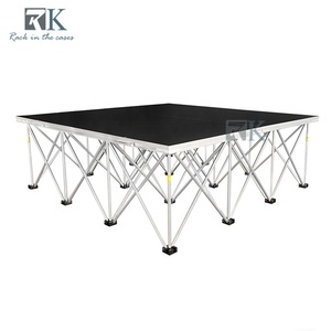 Plateforme de scène pliable avec support en aluminium Spider, scène portable pour événements - Product Image 2