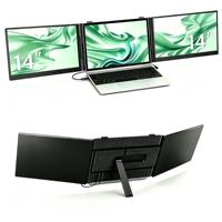 Moniteur portable S8Pro 14 pouces 1080p IPS FHD ultra-fin, double moniteur, connexion Type-C, haut-parleurs intégrés, protection des yeux