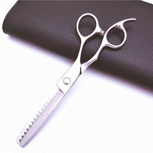 Ciseaux à cheveux personnalisés en forme d'arête de poisson, 6 pouces, ciseaux à effiler en acier inoxydable, pour droitiers, usage professionnel - Product Image 3