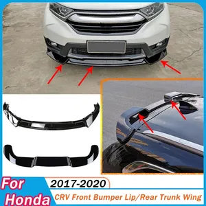 For CRV 2017-2020 2017-2022 Car Front Bumper <b>Lip</b> Diffuser Spoiler Rear Trunk Wing Protector Body Kit Modification Exterior - Product Image 1