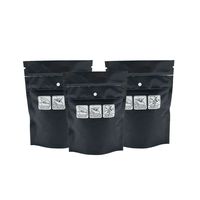 Sacs Mylar noirs mats personnalisés avec logo, sacs refermables anti-odeur en aluminium, sachets de conservation alimentaire étanches à l'humidité