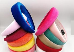 Wholesale 2019 Newest Winter Wide Velvet <strong>Headband</strong> Fashion <strong>Padded</strong> Sponge <strong>Headband</strong> for Women Fall <strong>Headband</strong> - Product Image 6