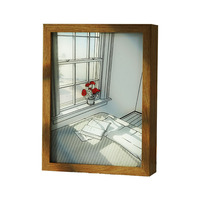 Cadre photo LED avec 3 modes d'éclairage, logo personnalisé, matériau MDF, décoration écologique pour la maison, le bureau et la chambre