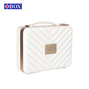 Estuche de cosméticos OBOX rosa de PVC de gran capacidad con cerradura y asa suave para maquillaje y viajes, primavera 2024 DX-12 - Product Image 2