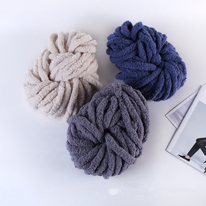 Cynthia <strong>Wholesale</strong> Giant Super <strong>Chunky</strong> Chenille <strong>Yarn</strong> for Hand Knitting <strong>Blanket</strong> Cat Bed Pumpkin - Product Image 2