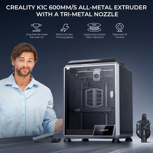 Impresora 3D Creality K1C 220X220X250 mm FDM con velocidad de impresión rápida y extrusor directo para filamento de plástico - Product Image 3