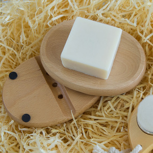 Wooden Soap <b>Dish</b> Oval Solid Wood Minimalist Design Desktop Drainer For Bathroom Use - Product Image 1