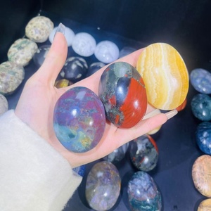 Wholesale Natural <strong>Red</strong> Jasper Carved Tiger Eye Palm <strong>Stone</strong> High Quality Lapis Lazuli for Home Decoration - Product Image 2