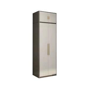 Armadio moderno con porta a battente in vetro e illuminazione a LED, semplice mobile <span class=keywords><strong>per</strong></span> camera da letto, organizer <span class=keywords><strong>per</strong></span> vestiti - Product Image 6