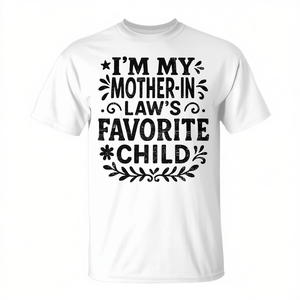 Camiseta con diseño vintage y efecto desgastado de My Mother In Law's Favorite Child Humor - Product Image 2