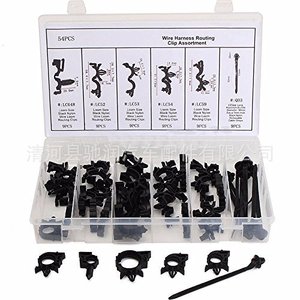 54Pcs Universal Automotive Wire Harness <b>Clips</b> Nylon Body Fixing <b>Clips</b> For <b>Car</b> Repair And Replacement - Product Image 1