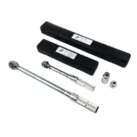 Llave Dinamométrica Multifuncional de Alta Calidad, Ajustable en Dos Direcciones, en Tamaños de 1/4", 3/8" y 1/2", Cromada, para Herramientas de Ferretería - Métrica