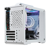 Boîtier d'ordinateur compact portable en alliage d'aluminium PlayJia, tour moyenne, ITX/MATX, fenêtre latérale, refroidissement par eau, mini-ordinateur de bureau