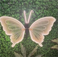 Extérieur 3D flottant papillon lumière étanche jardin décor mariage fête événement noël chaud blanc décoration